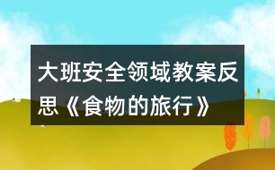 大班安全領(lǐng)域教案反思《食物的旅行》