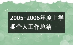 2005-2006年度上學期個人工作總結