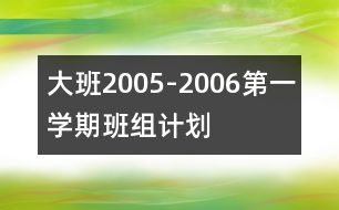 大班2005-2006第一學(xué)期班組計劃