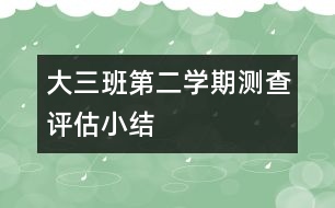 大三班第二學期測查評估小結