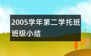 2005學年第二學托班班級小結