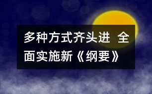 多種方式齊頭進  全面實施新《綱要》