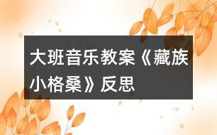 大班音樂教案《藏族小格桑》反思