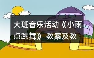 大班音樂活動《小雨點跳舞》 教案及教學反思