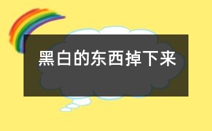 黑白的東西掉下來