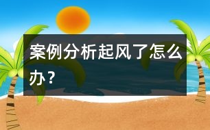 案例分析：“起風(fēng)了怎么辦”？