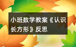 小班數(shù)學(xué)教案《認(rèn)識(shí)長(zhǎng)方形》反思