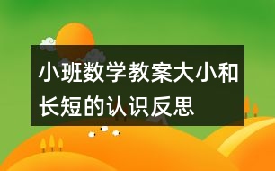 小班數(shù)學(xué)教案大小和長(zhǎng)短的認(rèn)識(shí)反思