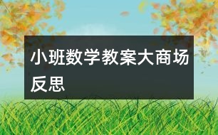 小班數(shù)學(xué)教案大商場(chǎng)反思