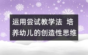 運(yùn)用嘗試教學(xué)法  培養(yǎng)幼兒的創(chuàng)造性思維