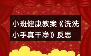 小班健康教案《洗洗小手真干凈》反思