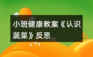 小班健康教案《認(rèn)識(shí)蔬菜》反思