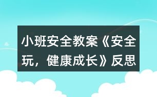 小班安全教案《安全玩，健康成長(zhǎng)》反思