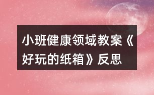 小班健康領域教案《好玩的紙箱》反思