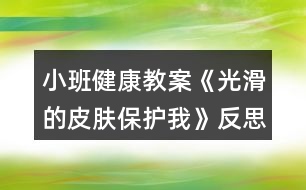 小班健康教案《光滑的皮膚保護(hù)我》反思