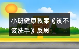 小班健康教案《該不該洗手》反思