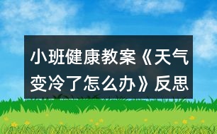 小班健康教案《天氣變冷了怎么辦》反思