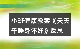 小班健康教案《天天午睡身體好》反思