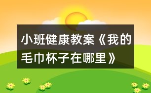 小班健康教案《我的毛巾、杯子在哪里》反思