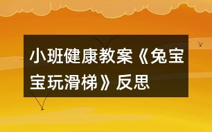 小班健康教案《兔寶寶玩滑梯》反思