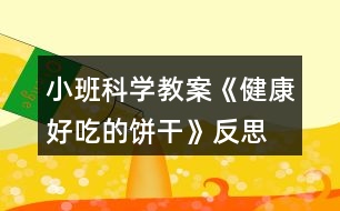 小班科學教案《健康好吃的餅干》反思