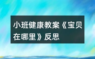 小班健康教案《寶貝在哪里》反思