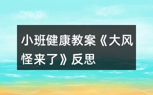 小班健康教案《大風(fēng)怪來(lái)了》反思