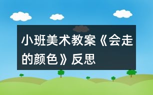 小班美術(shù)教案《會(huì)走的顏色》反思