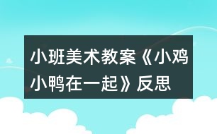 小班美術(shù)教案《小雞小鴨在一起》反思