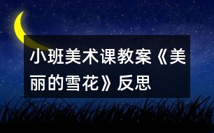 小班美術課教案《美麗的雪花》反思