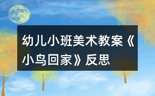 幼兒小班美術(shù)教案《小鳥回家》反思