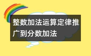 整數(shù)加法運算定律推廣到分數(shù)加法