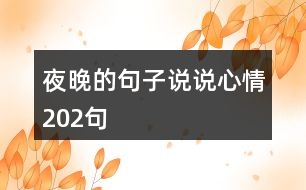 夜晚的句子說說心情202句