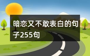 暗戀又不敢表白的句子255句