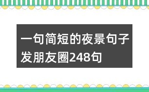 一句簡(jiǎn)短的夜景句子發(fā)朋友圈248句