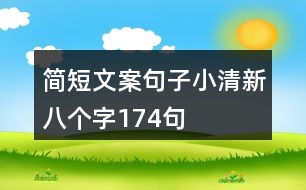 簡(jiǎn)短文案句子小清新八個(gè)字174句