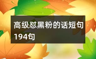 高級懟黑粉的話短句194句