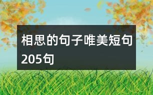 相思的句子唯美短句205句