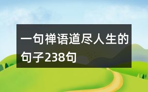 一句禪語(yǔ)道盡人生的句子238句