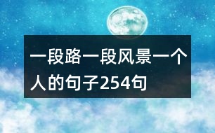 一段路一段風景一個人的句子254句