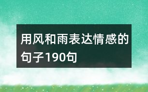 用風和雨表達情感的句子190句