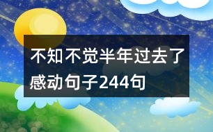 不知不覺(jué)半年過(guò)去了感動(dòng)句子244句