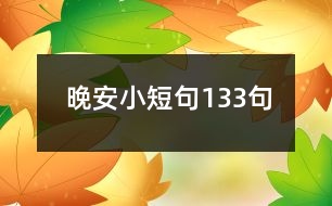 晚安小短句133句