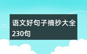 語文好句子摘抄大全230句