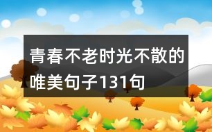 青春不老時(shí)光不散的唯美句子131句