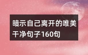 暗示自己離開的唯美干凈句子160句