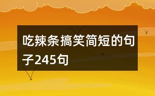 吃辣條搞笑簡短的句子245句