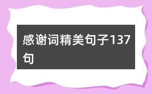 感謝詞精美句子137句