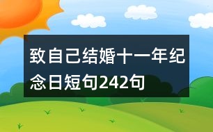 致自己結婚十一年紀念日短句242句