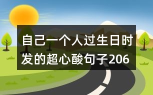 自己一個人過生日時發(fā)的超心酸句子206句